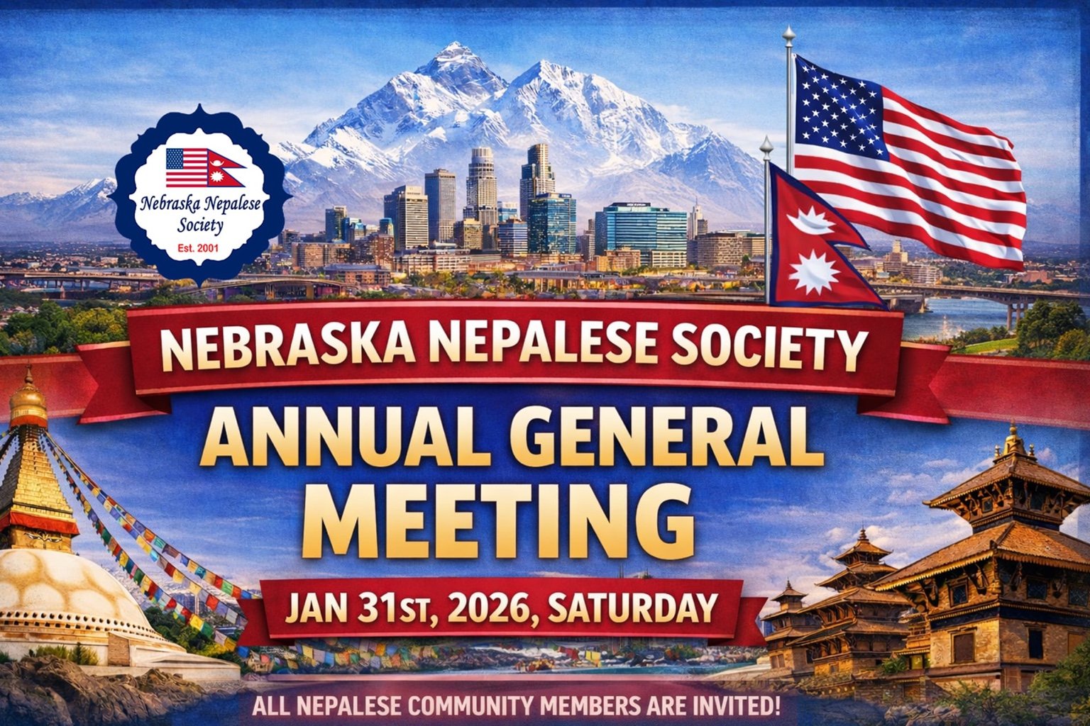 Nebraska Nepalese Society Announces Annual General Meeting – January 31, 2026